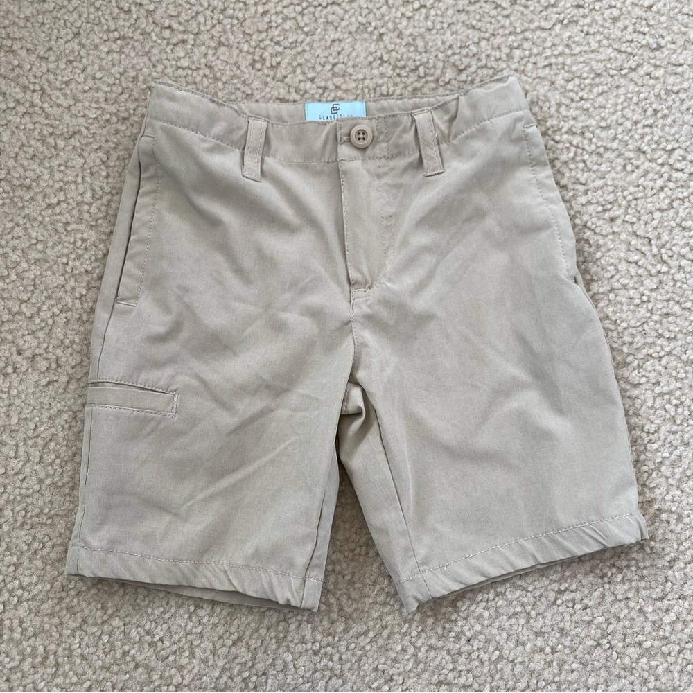 Class/Club Modern Fit Little Boys Khaki Adjustable Waist Shorts Size 5